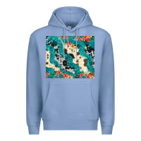 Colony Blue turquoise glitter cowhide Premium Hoodie - JahusDesignShop