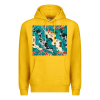 Lemon turquoise glitter cowhide Premium Hoodie - JahusDesignShop