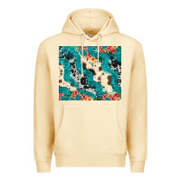 Pina Colada turquoise glitter cowhide Premium Hoodie - JahusDesignShop