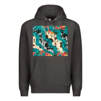 Smoke turquoise glitter cowhide Premium Hoodie - JahusDesignShop