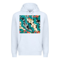 White turquoise glitter cowhide Premium Hoodie - JahusDesignShop