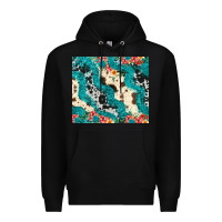 Black turquoise glitter cowhide Premium Hoodie - JahusDesignShop