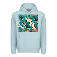 Blue Mist turquoise glitter cowhide Premium Hoodie - JahusDesignShop