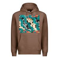 Chestnut turquoise glitter cowhide Premium Hoodie - JahusDesignShop