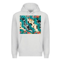 Dove Grey turquoise glitter cowhide Premium Hoodie - JahusDesignShop
