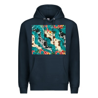 Navy turquoise glitter cowhide Premium Hoodie - JahusDesignShop
