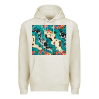 Oatmeal Heather turquoise glitter cowhide Premium Hoodie - JahusDesignShop