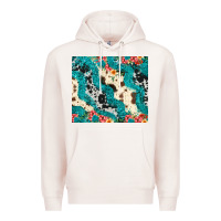 Pale Pink turquoise glitter cowhide Premium Hoodie - JahusDesignShop