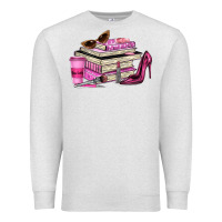 Oatmeal Heather girl boss lady Premium Sweatshirt - texasbilliewilder