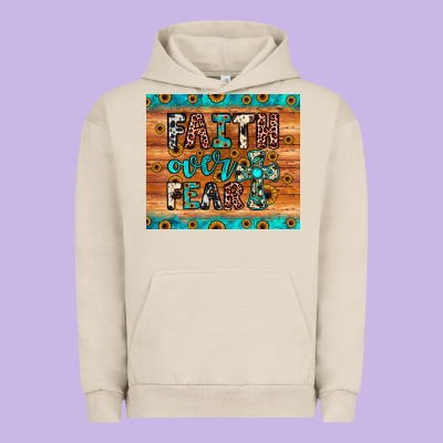 Faith Over Fear Urban Hoodie Designed By Jahusdesignshop