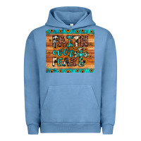 Pigment Pebble Blue faith over fear Urban Hoodie - JahusDesignShop