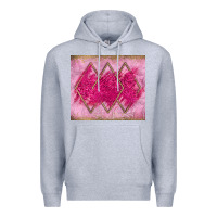 Heather Grey pink glitter Premium Hoodie - JahusDesignShop