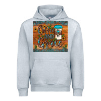 Heather Grey coffee and grace Urban Hoodie - JahusDesignShop