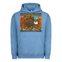 Pigment Pebble Blue coffee and grace Urban Hoodie - JahusDesignShop
