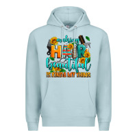 Blue Mist making hair beautiful is kinda my thing Premium Hoodie - AdoDesignShop
