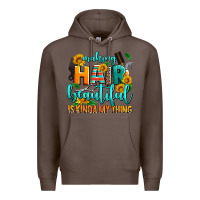 Coffee making hair beautiful is kinda my thing Premium Hoodie - AdoDesignShop