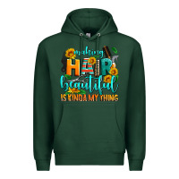 Sports Green making hair beautiful is kinda my thing Premium Hoodie - AdoDesignShop