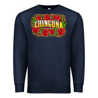 Navy chingona Premium Sweatshirt - Zillion Design Studio