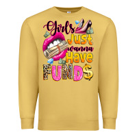 Antique Gold girls just wanna have  funds Premium Sweatshirt - texasbilliewilder