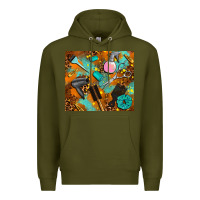 Army Green hair tech Premium Hoodie - AdoDesignShop