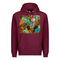 Burgundy hair tech Premium Hoodie - AdoDesignShop