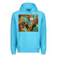 Ocean Blue hair tech Premium Hoodie - AdoDesignShop