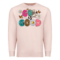 Pale Pink god is good Premium Sweatshirt - texasbilliewilder