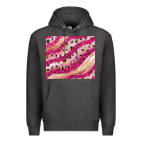 Charcoal Heather pink glitter Premium Hoodie - JahusDesignShop