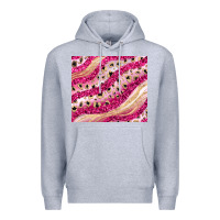 Heather Grey pink glitter Premium Hoodie - JahusDesignShop