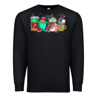 Black hair hustler coffee cups Premium Sweatshirt - texasbilliewilder