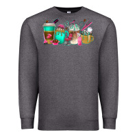 Charcoal Heather hair hustler coffee cups Premium Sweatshirt - texasbilliewilder