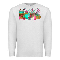 Oatmeal Heather hair hustler coffee cups Premium Sweatshirt - texasbilliewilder