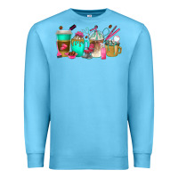 Ocean Blue hair hustler coffee cups Premium Sweatshirt - texasbilliewilder