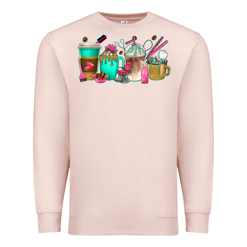 Hair Hustler Coffee Cups Premium Sweatshirt by texasbilliewilder | Teevron