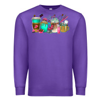 Purple hair hustler coffee cups Premium Sweatshirt - texasbilliewilder
