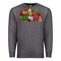 Charcoal Heather viva mexico Premium Sweatshirt - Zillion Design Studio