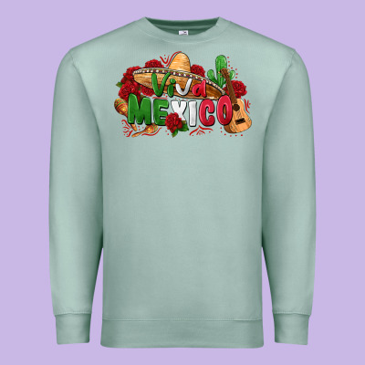 Viva Mexico Premium Sweatshirt Designed By Zillion Design Studio