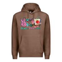 Chestnut peace love art   ado Premium Hoodie - AdoDesignShop