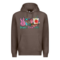 Coffee peace love art   ado Premium Hoodie - AdoDesignShop