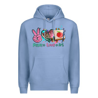 Colony Blue peace love art   ado Premium Hoodie - AdoDesignShop