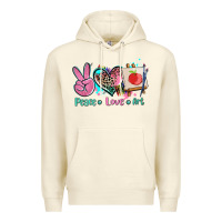 Sandshell peace love art   ado Premium Hoodie - AdoDesignShop