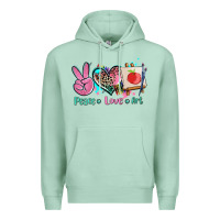 Peace Love Art   Ado Premium Hoodie | Teevron