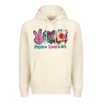 Tofu peace love art   ado Premium Hoodie - AdoDesignShop