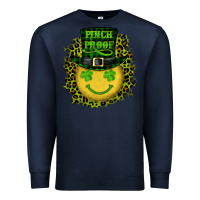 Navy st. patrick's day pinch proof lucky face Premium Sweatshirt - RanaPortraitStore