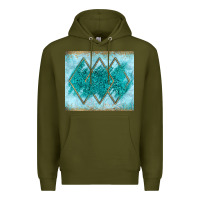 Army Green turquoise glitter Premium Hoodie - JahusDesignShop