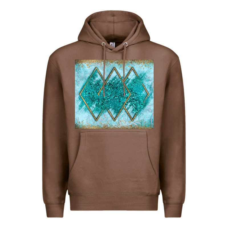 Turquoise Glitter Premium Hoodie by JahusDesignShop | Teevron
