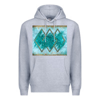 Heather Grey turquoise glitter Premium Hoodie - JahusDesignShop