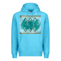 Ocean Blue turquoise glitter Premium Hoodie - JahusDesignShop