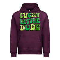 Mauve Wine lucky little dude Urban Hoodie - Artiststas