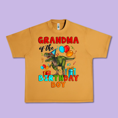 Grandma Of The Birthday Boy T Rex Urban Heavy Tee Designed By Artiststas